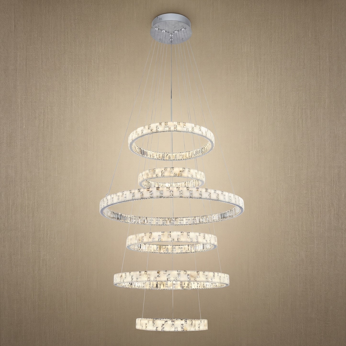 Yiosi Series Crystal Pendant Light Style S - 22" (Dia 570mm)