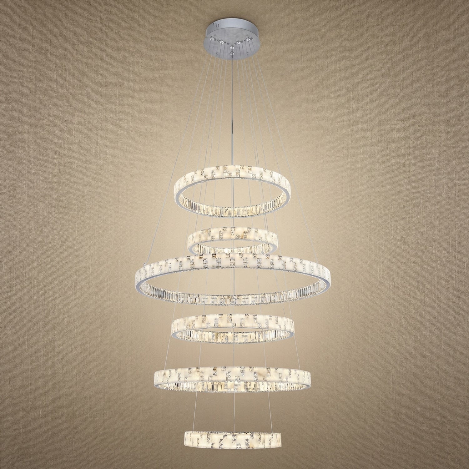 Yiosi Series Crystal Pendant Light Style S - 22" (Dia 570mm)
