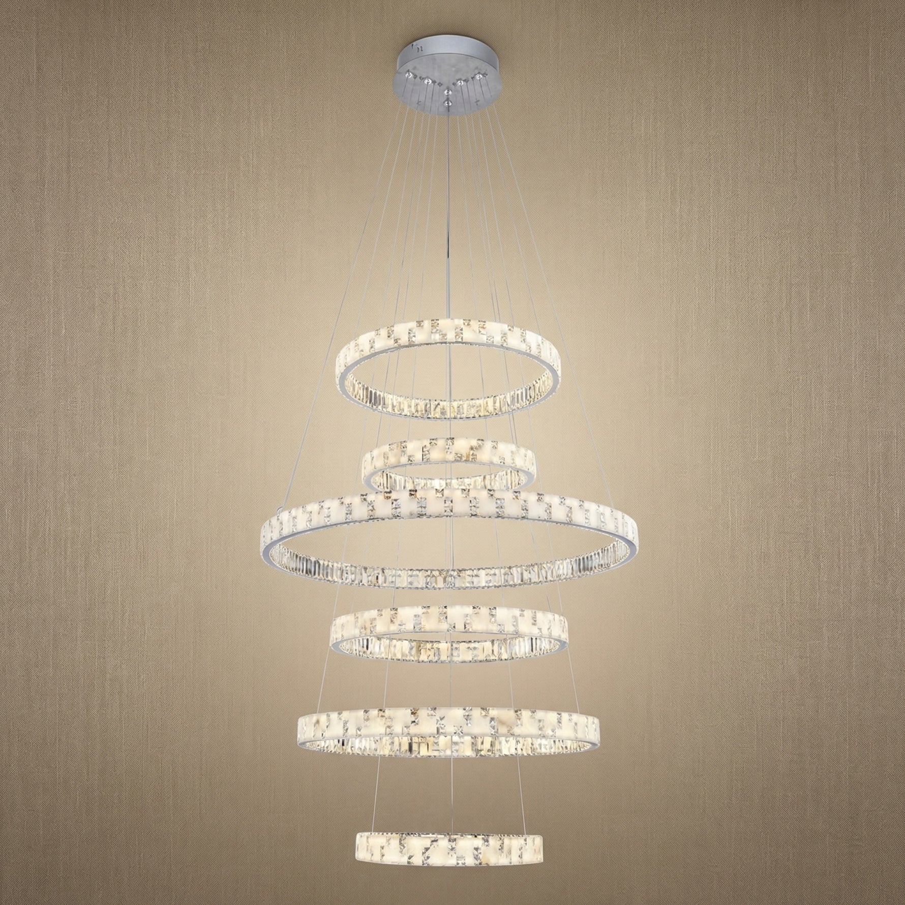 Yiosi Series Crystal Pendant Light Style S - 22" (Dia 570mm)