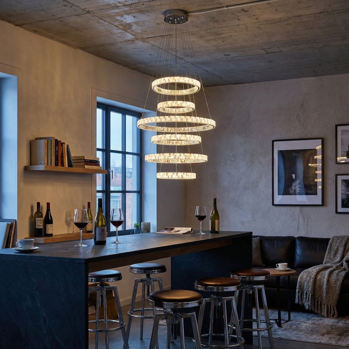 Yiosi Series Crystal Pendant Light Style S - scene-3