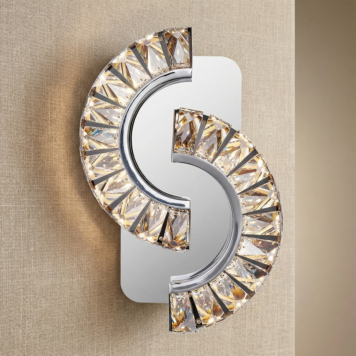 Yiosi Series Crystal Wall Sconce 10" - 10" Linear (L247mm)