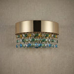 Yiosi Series Crystal Wall Sconce 8" - dark