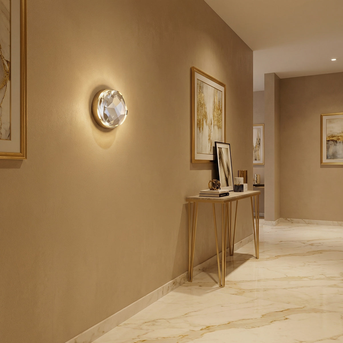 Yiosi Series Crystal Wall Sconce Style B - scene-1