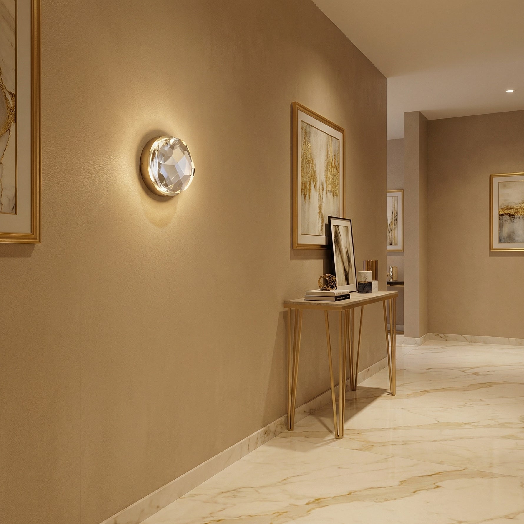Yiosi Series Crystal Wall Sconce Style B - scene-1