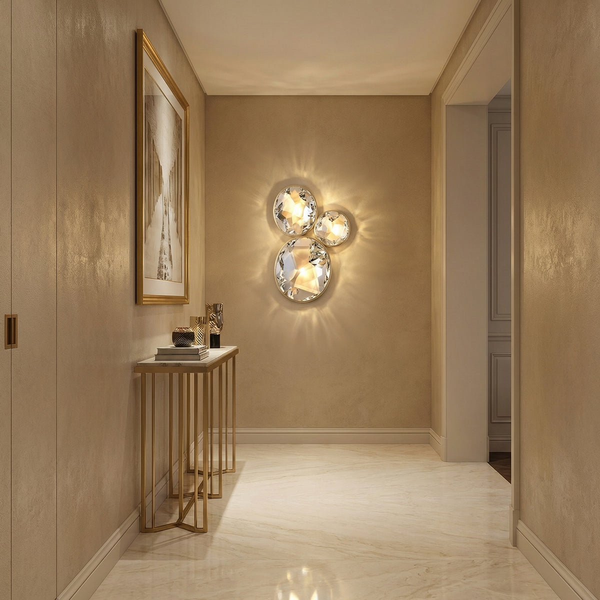 Yiosi Series Crystal Wall Sconce Style B - scene-1