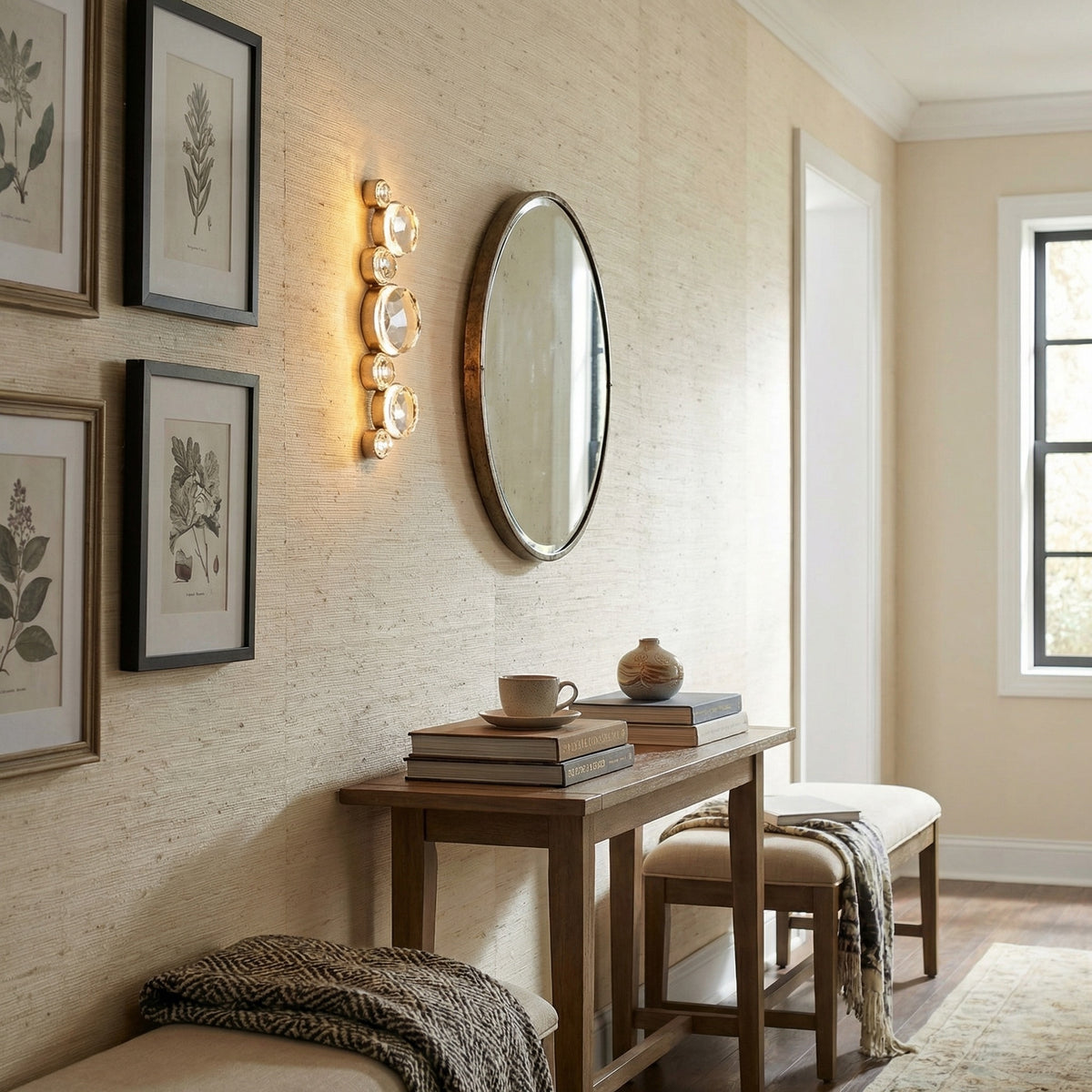 Yiosi Series Crystal Wall Sconce Style B - scene-3