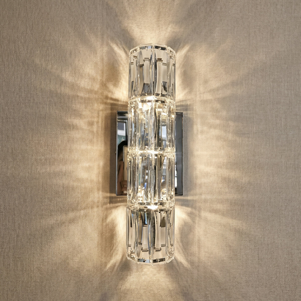 Yiosi Series Crystal Wall Sconce Style C - 3" (Dia 80mm)