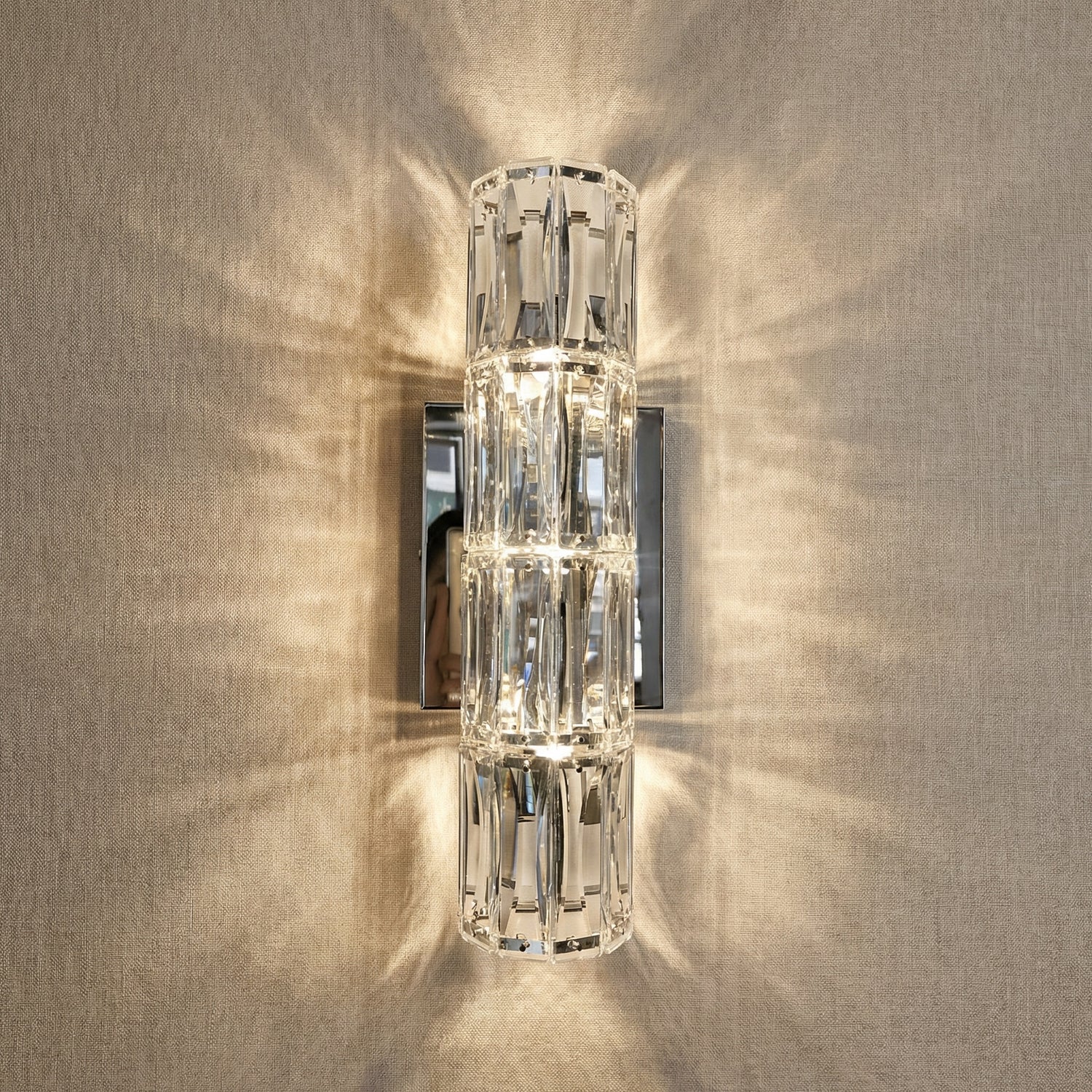 Yiosi Series Crystal Wall Sconce Style C - 3" (Dia 80mm)