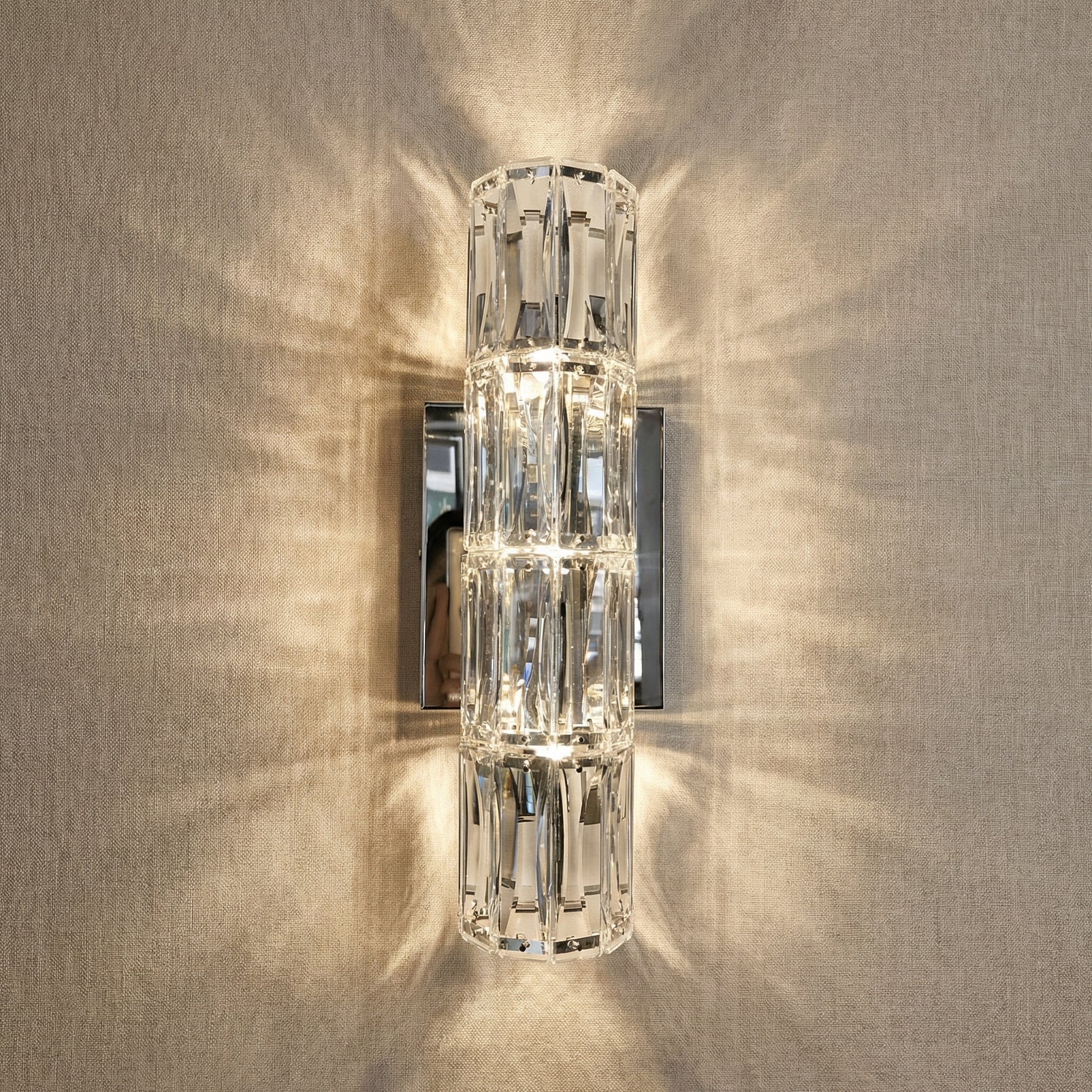 Yiosi Series Crystal Wall Sconce Style C - 3" (Dia 80mm)