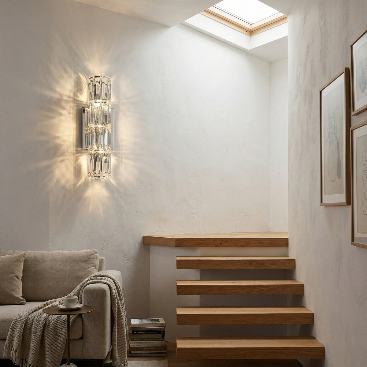 Yiosi Series Crystal Wall Sconce Style C - scene-3