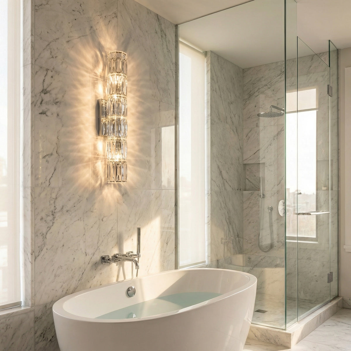 Yiosi Series Crystal Wall Sconce Style C - scene-2