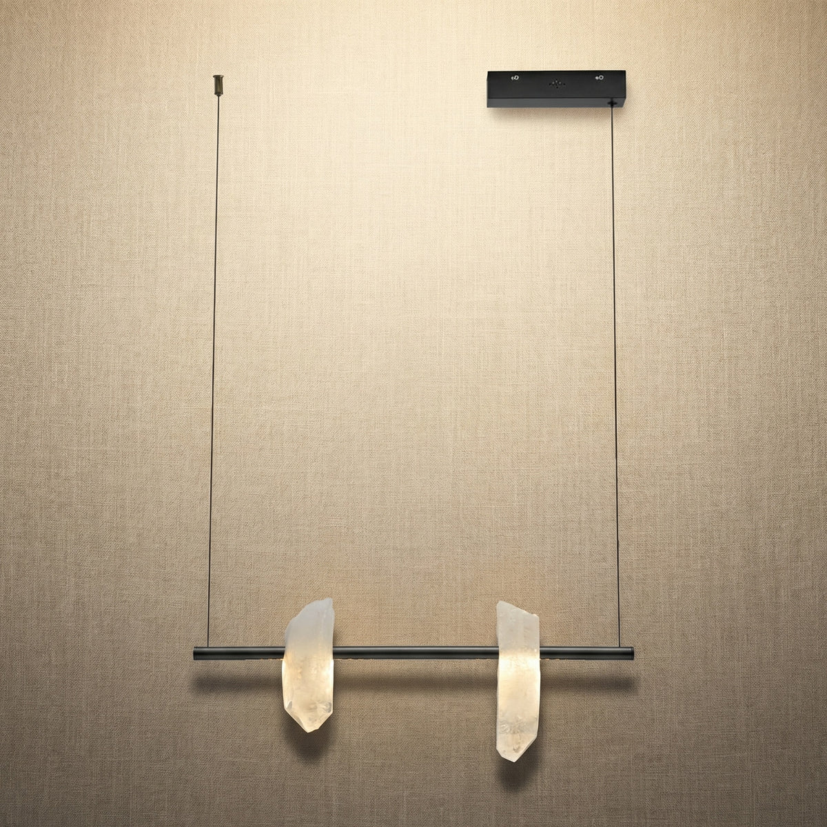 Yiosi Series Double Crystal Pendant Light - 24" Linear (L600mm)