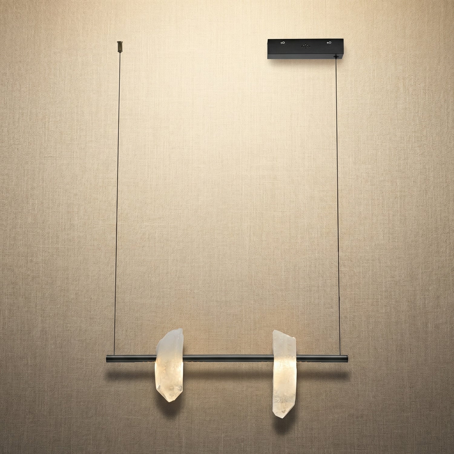 Yiosi Series Double Crystal Pendant Light - 24" Linear (L600mm)