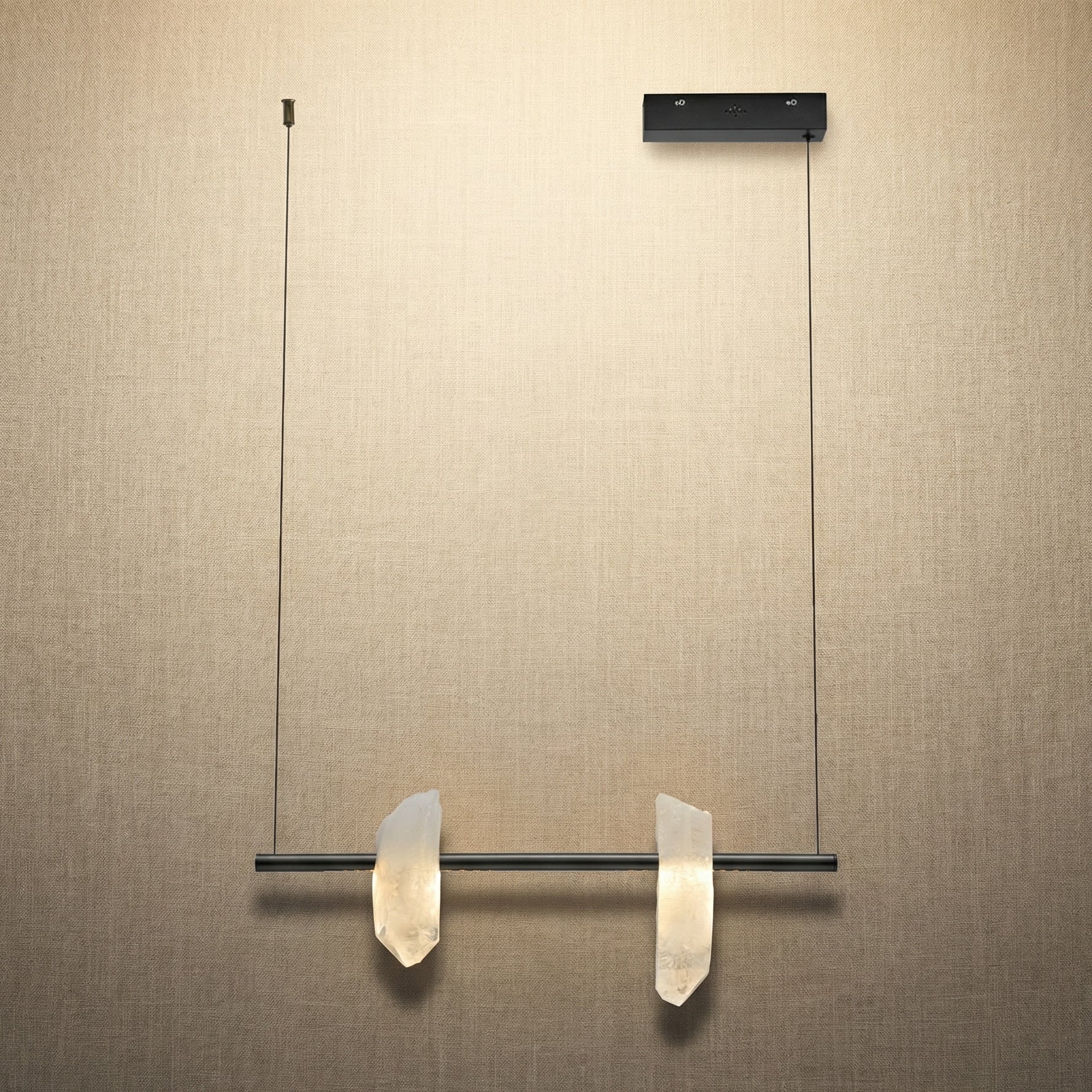 Yiosi Series Double Crystal Pendant Light - 24" Linear (L600mm)
