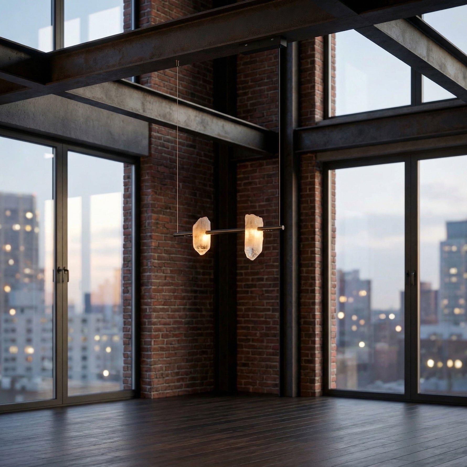 Yiosi Series Double Crystal Pendant Light - scene-2