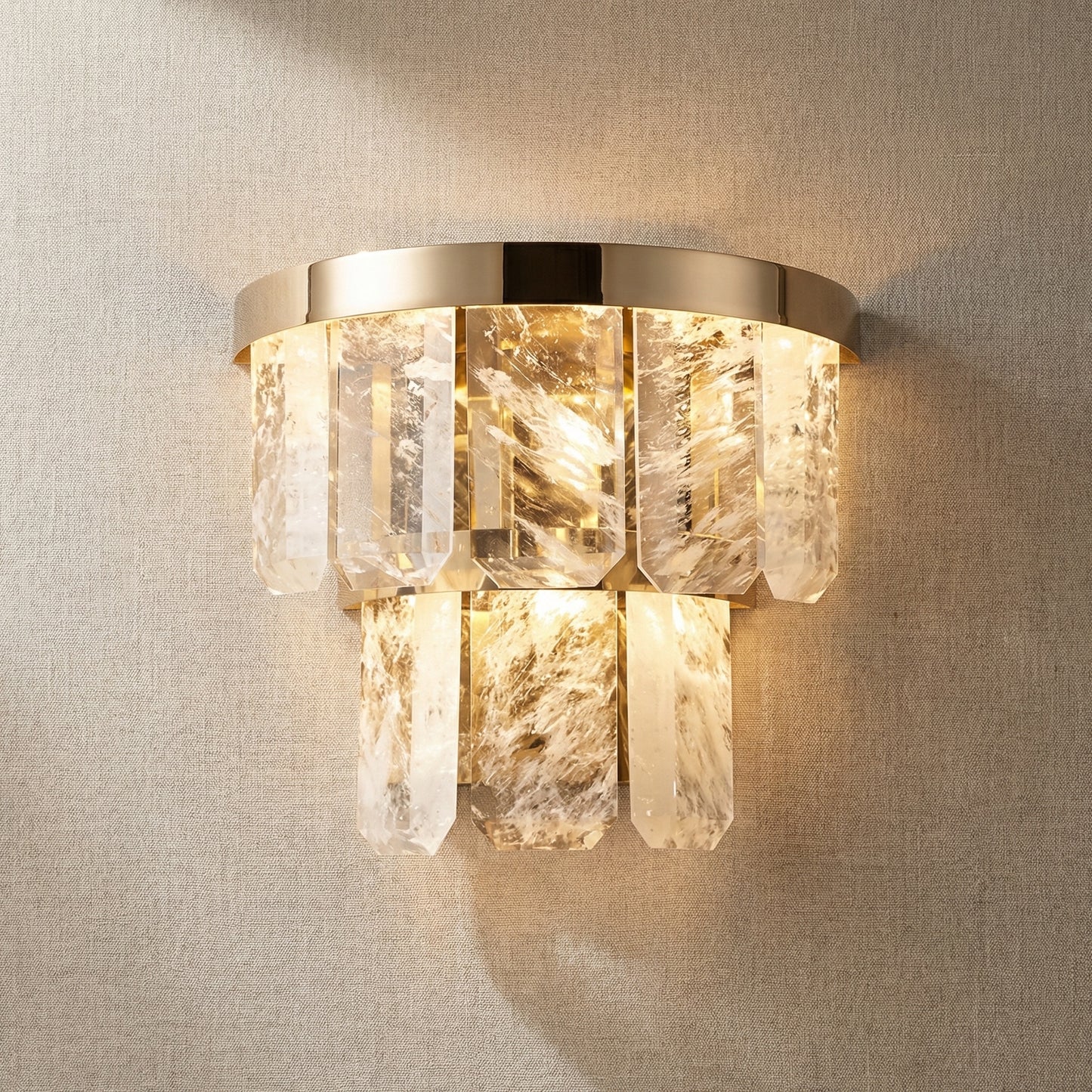 Yiosi Series Double Crystal Table Lamp - 14" Linear (L360mm)
