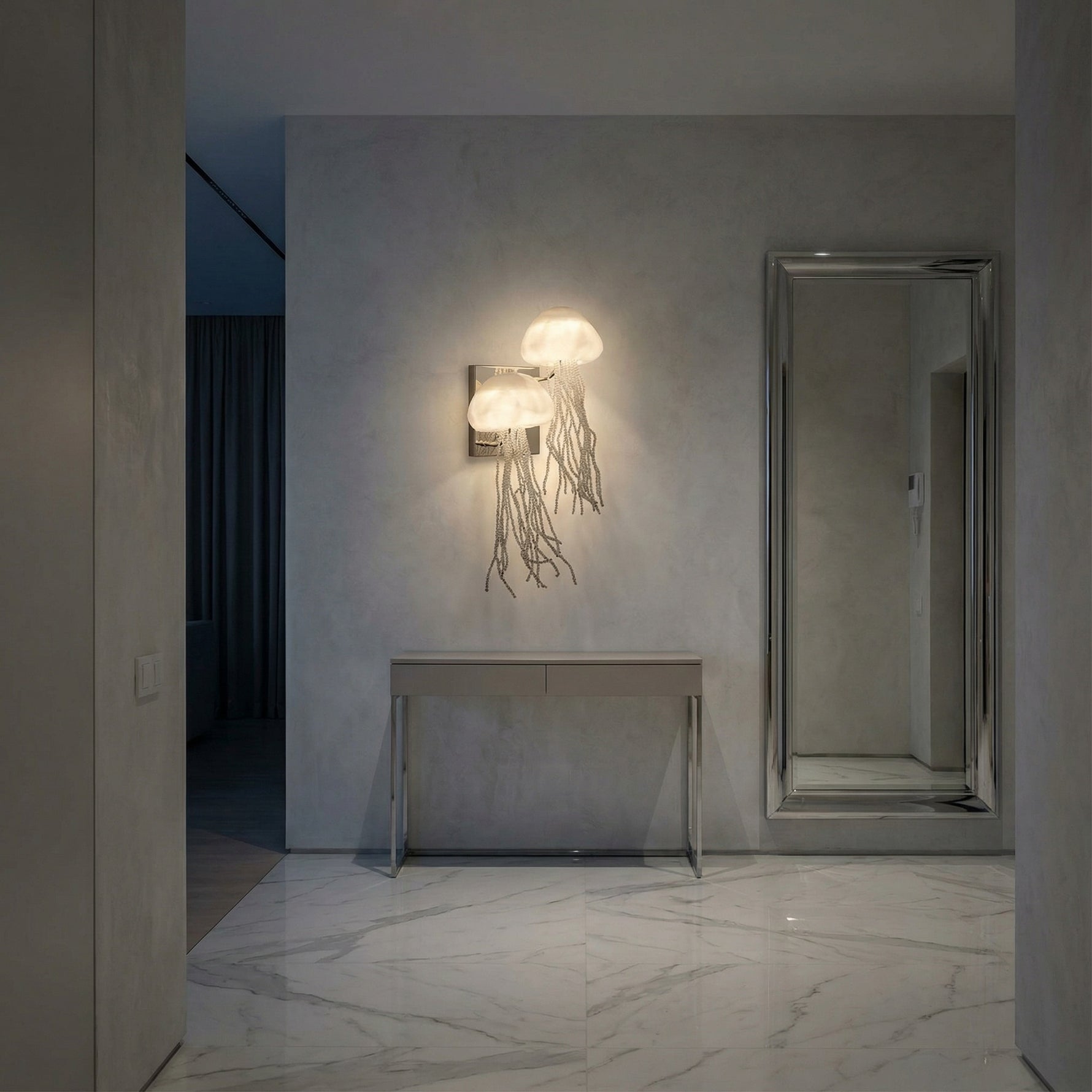 Yiosi Series Double Glass Wall Sconce 13" - scene-1