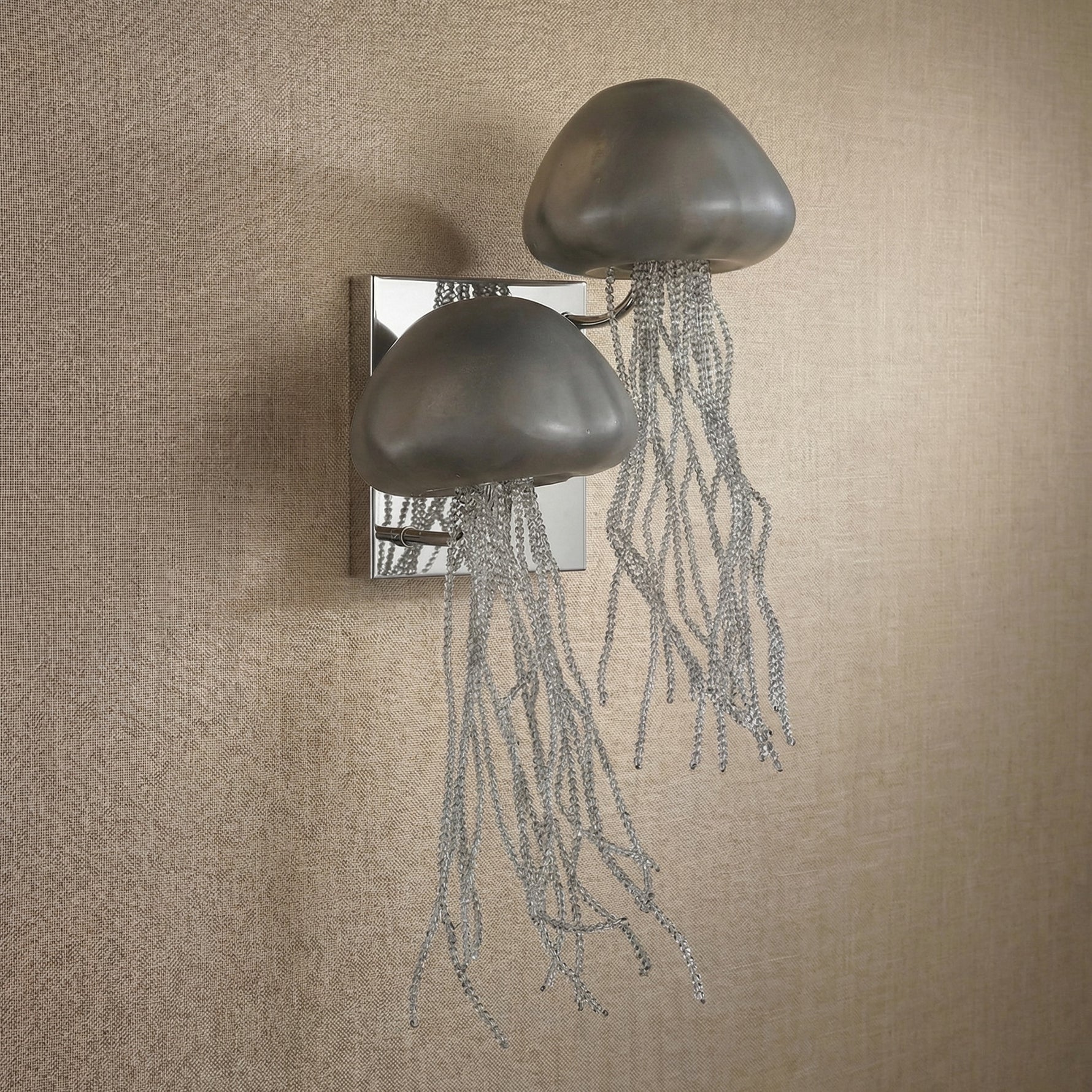 Yiosi Series Double Glass Wall Sconce 13" - dark
