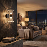 Yiosi Series Double Glass Wall Sconce Style B - scene-3