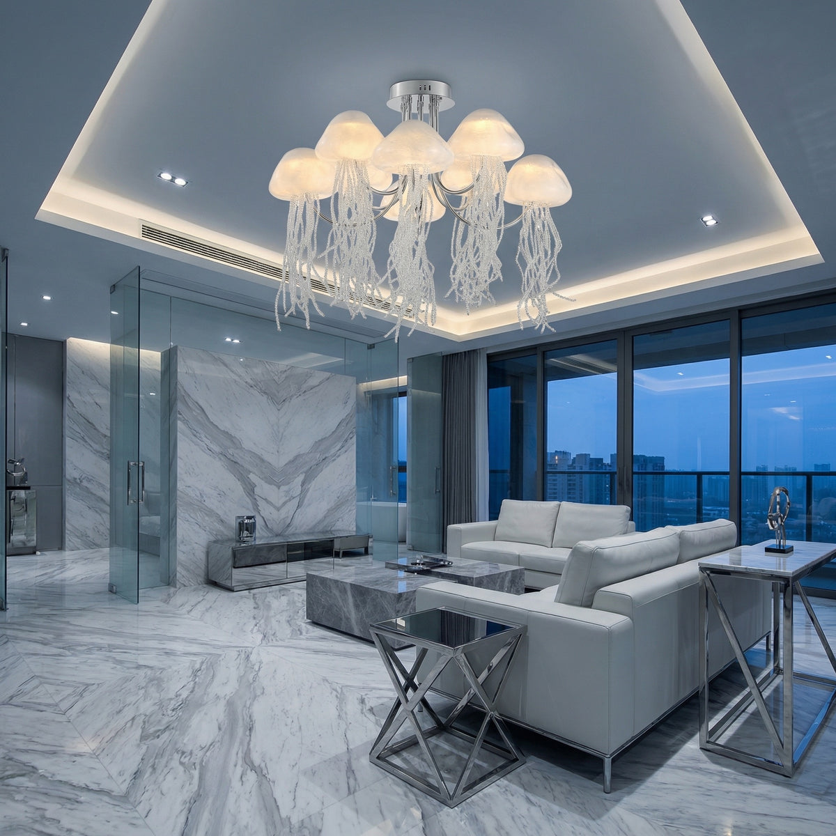 Yiosi Series Glass Celling lamp 31" - scene-1