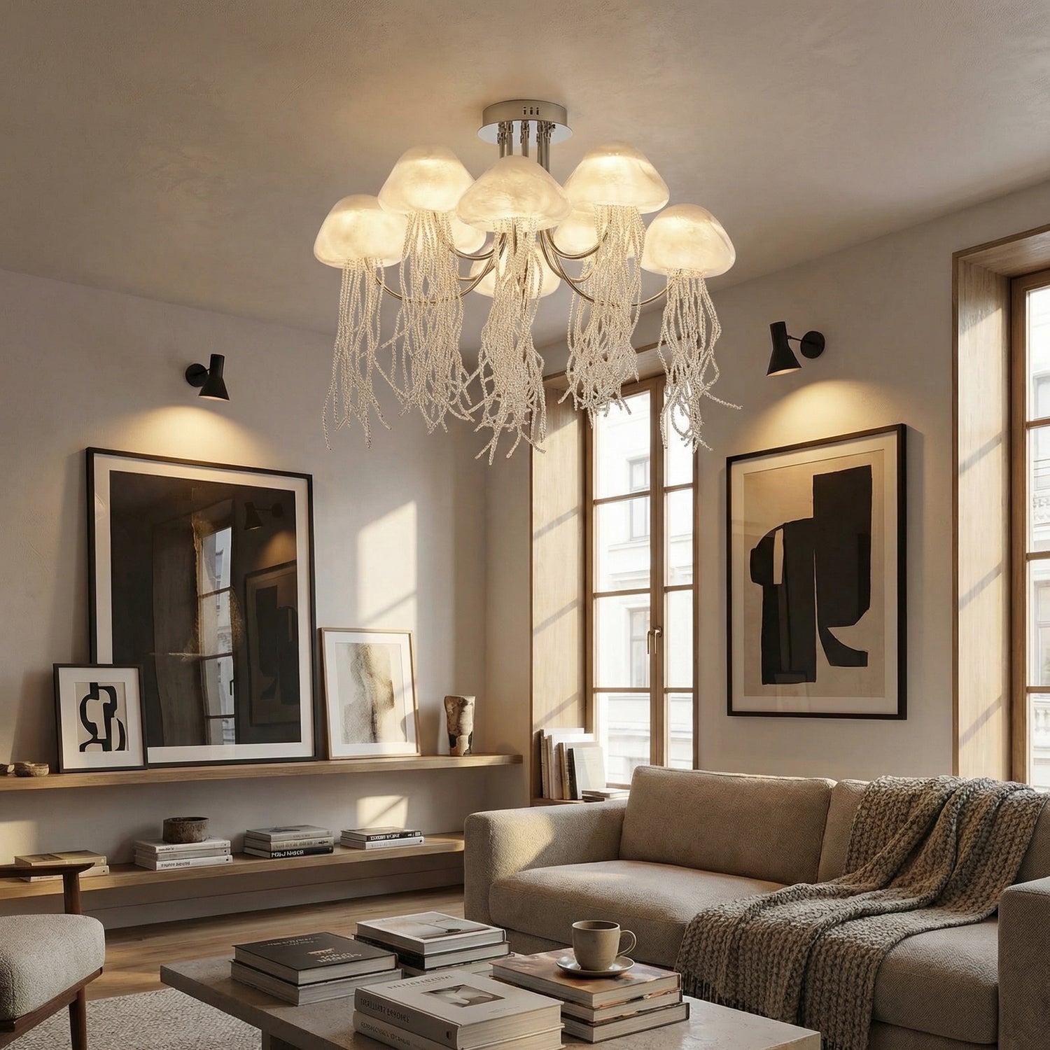 Yiosi Series Glass Celling lamp 31" - scene-3