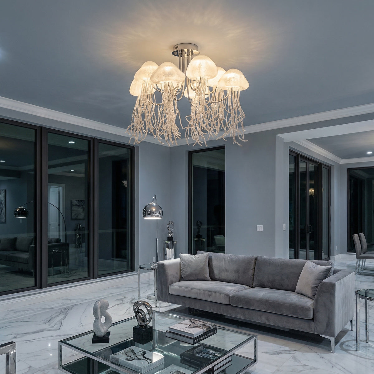 Yiosi Series Glass Celling lamp 39" - scene-1