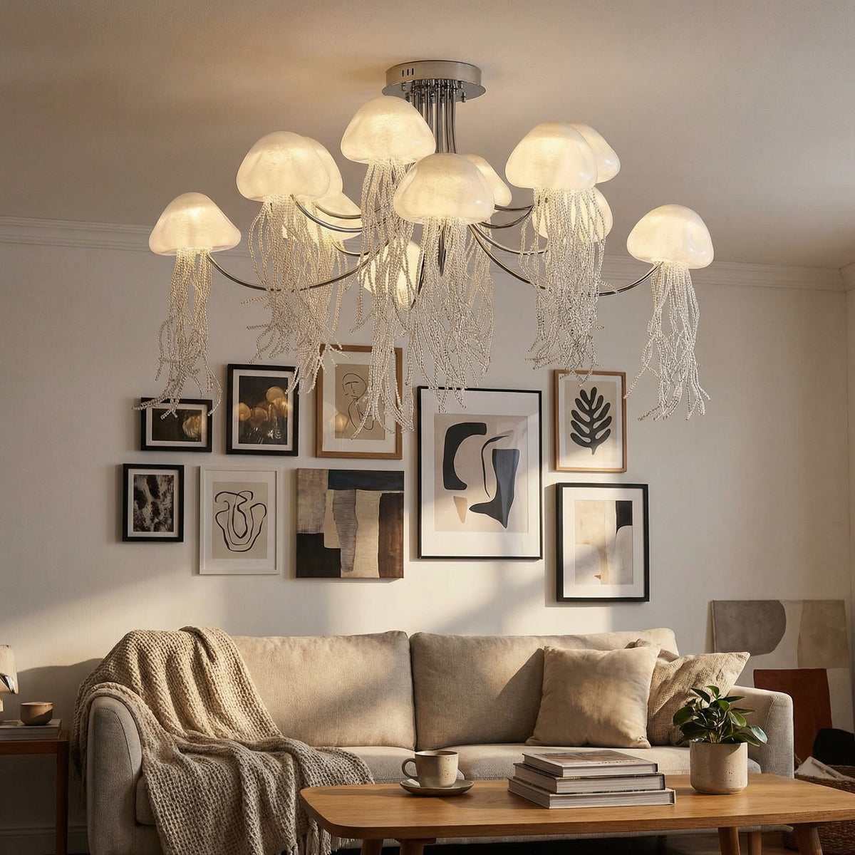 Yiosi Series Glass Celling lamp 47" - scene-3