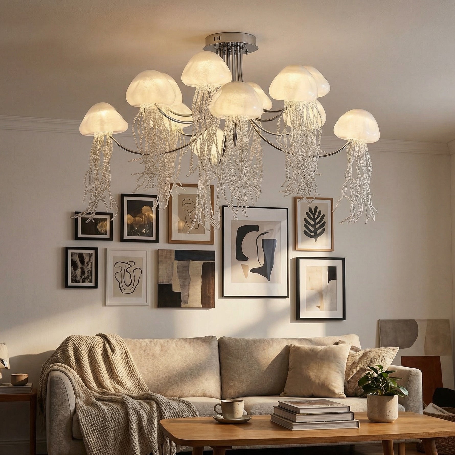 Yiosi Series Glass Celling lamp 47" - scene-3