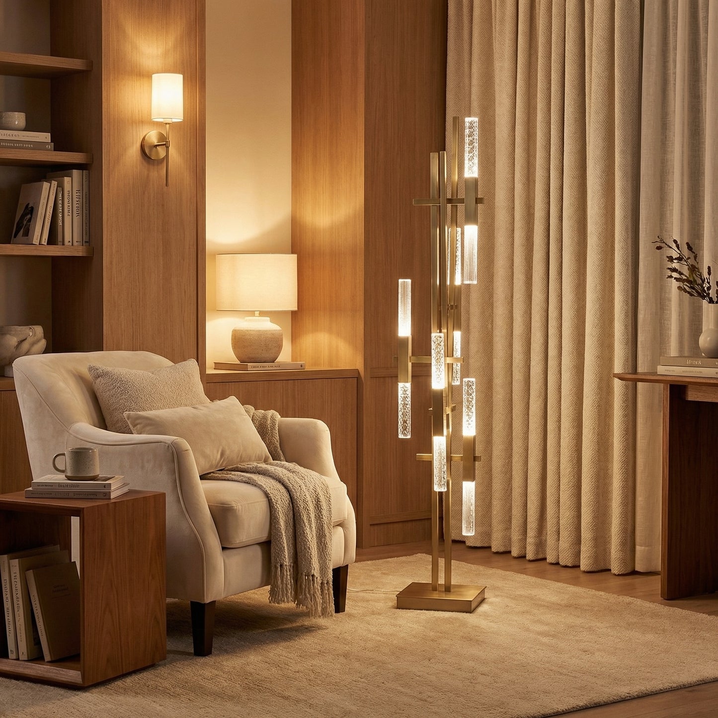 Yiosi Series Glass Floor Lamp 13" - scene-1