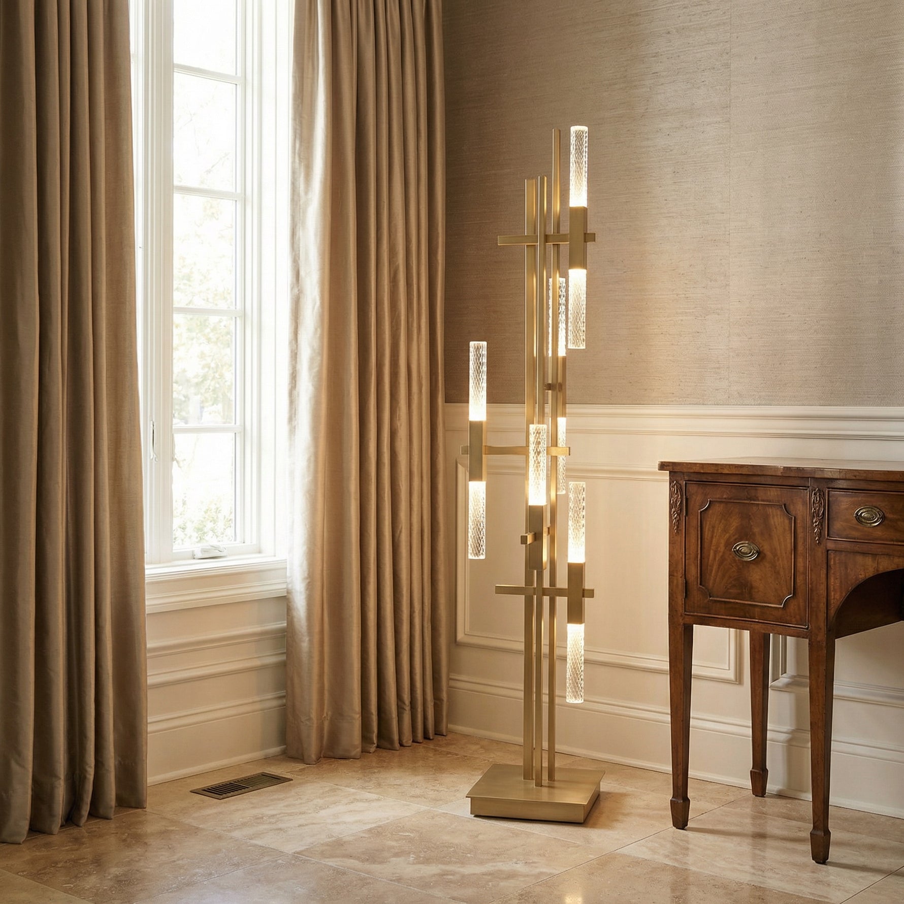 Yiosi Series Glass Floor Lamp 13" - scene-2