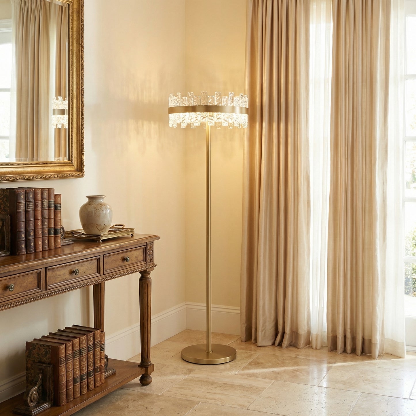 Yiosi Series Glass Floor Lamp Style A - scene-2