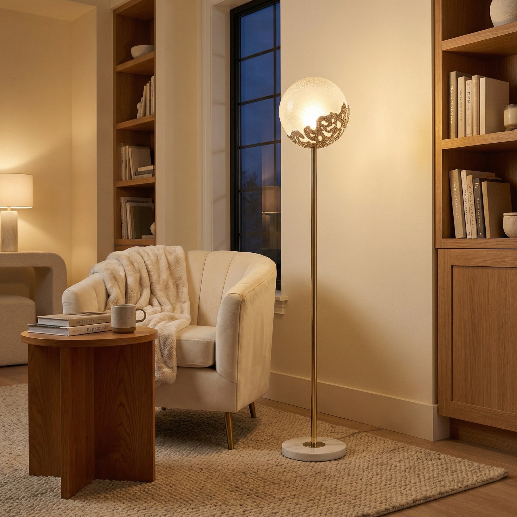 Yiosi Series Glass Floor Lamp Style C - scene-1