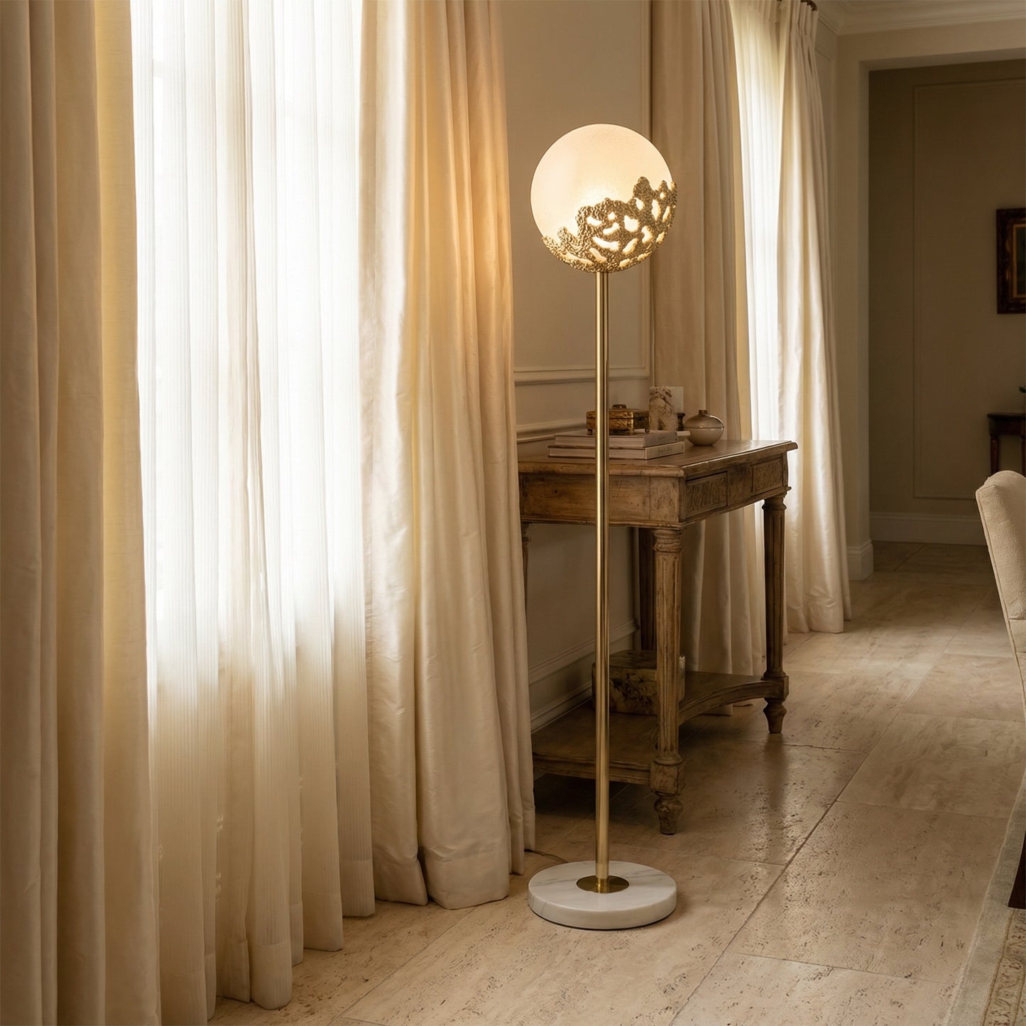 Yiosi Series Glass Floor Lamp Style C - scene-2