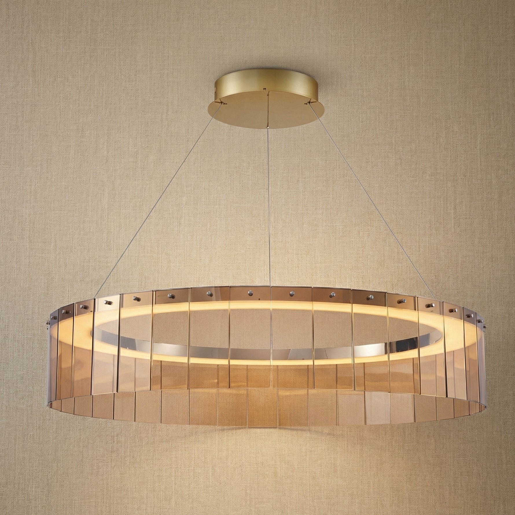 Yiosi Series Glass Pendant Light 39" Style A - 39" (Dia 1000mm)
