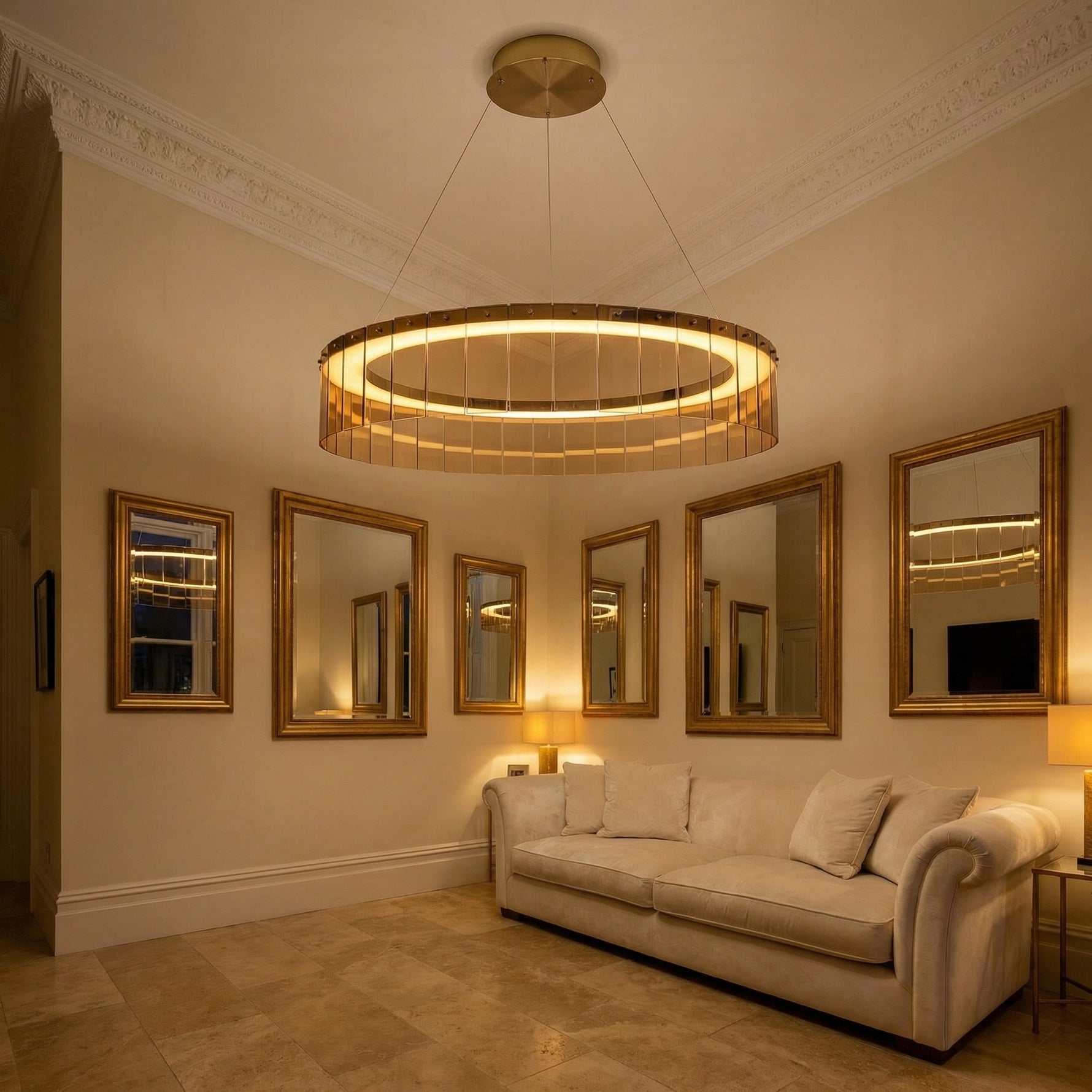 Yiosi Series Glass Pendant Light 39" Style A - scene-1