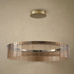 Yiosi Series Glass Pendant Light 39" Style A - dark