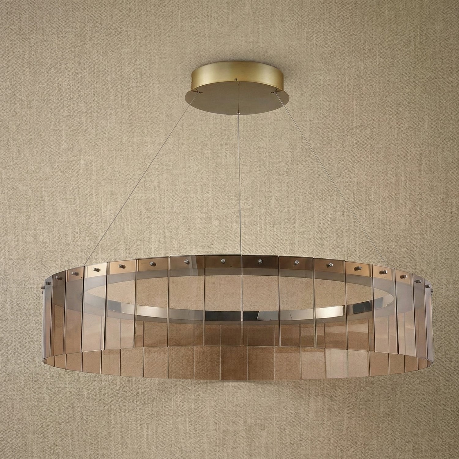 Yiosi Series Glass Pendant Light 39" Style A - dark