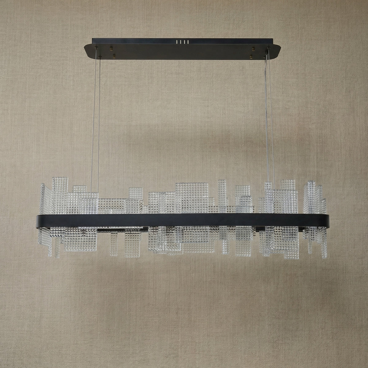 Yiosi Series Glass Pendant Light 43" - dark