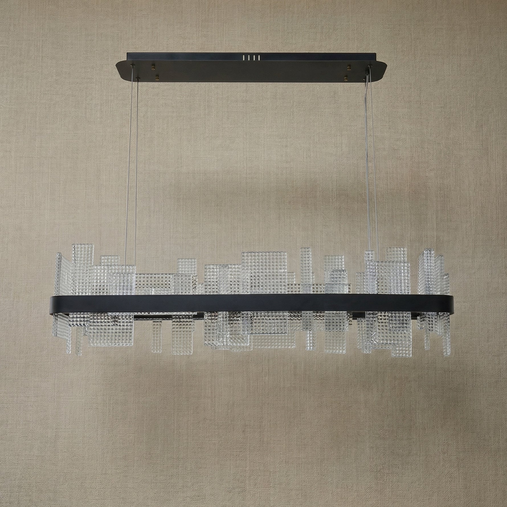 Yiosi Series Glass Pendant Light 43" - dark