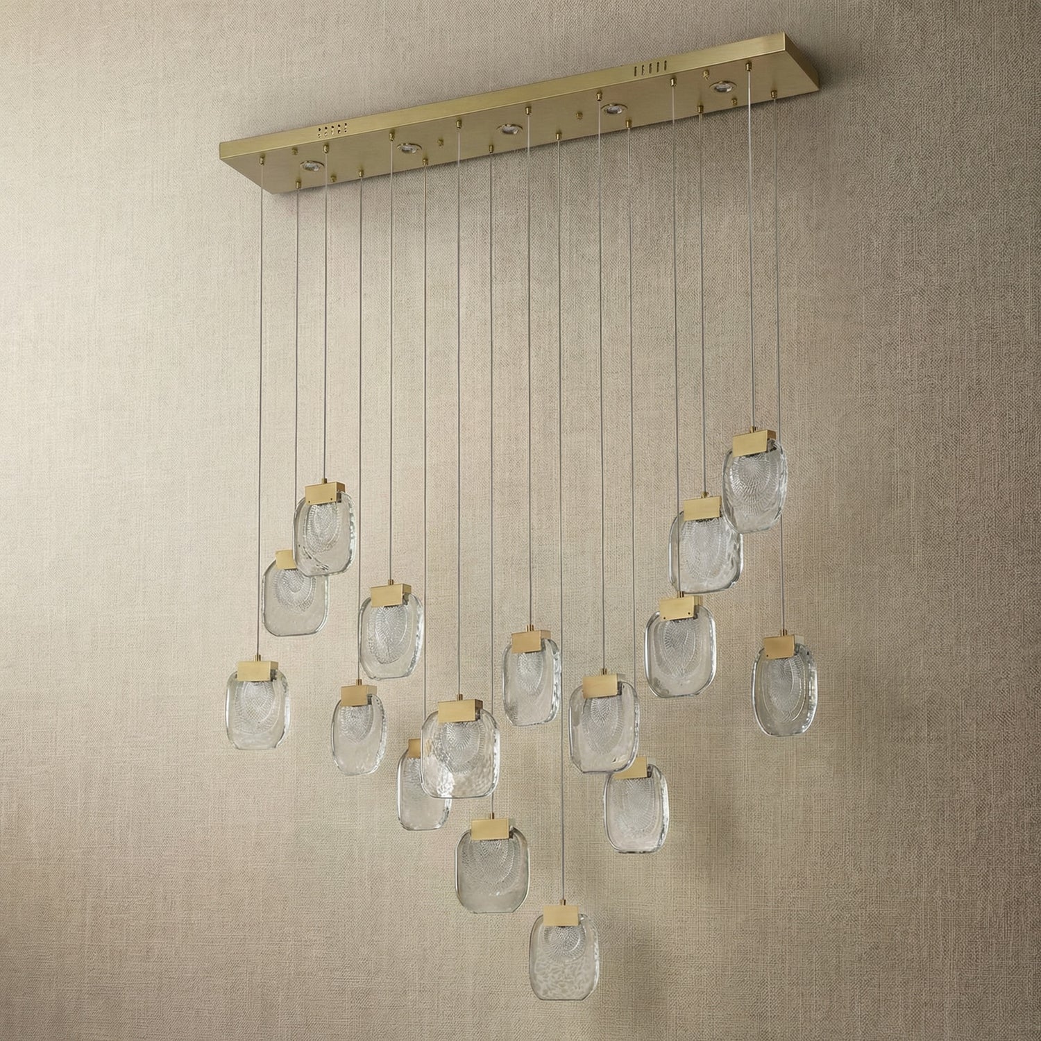 Yiosi Series Glass Pendant Light 47" - dark