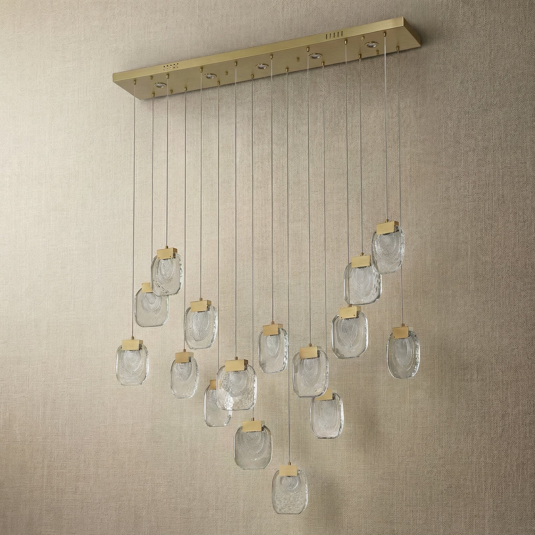Yiosi Series Glass Pendant Light 47" - dark