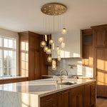 Yiosi Series Glass Pendant Light 47" - scene-2