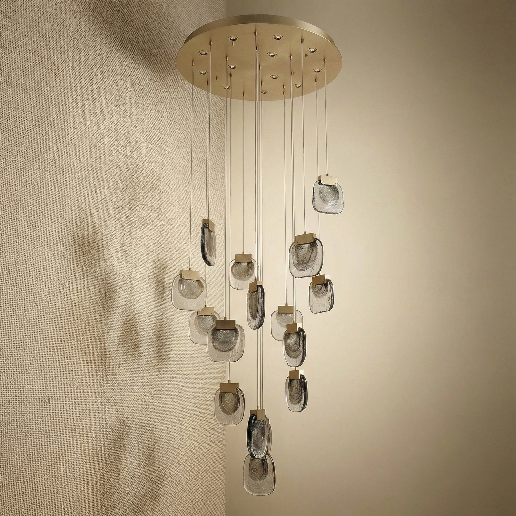 Yiosi Series Glass Pendant Light 47" - dark