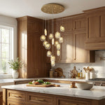 Yiosi Series Glass Pendant Light 47" - scene-2