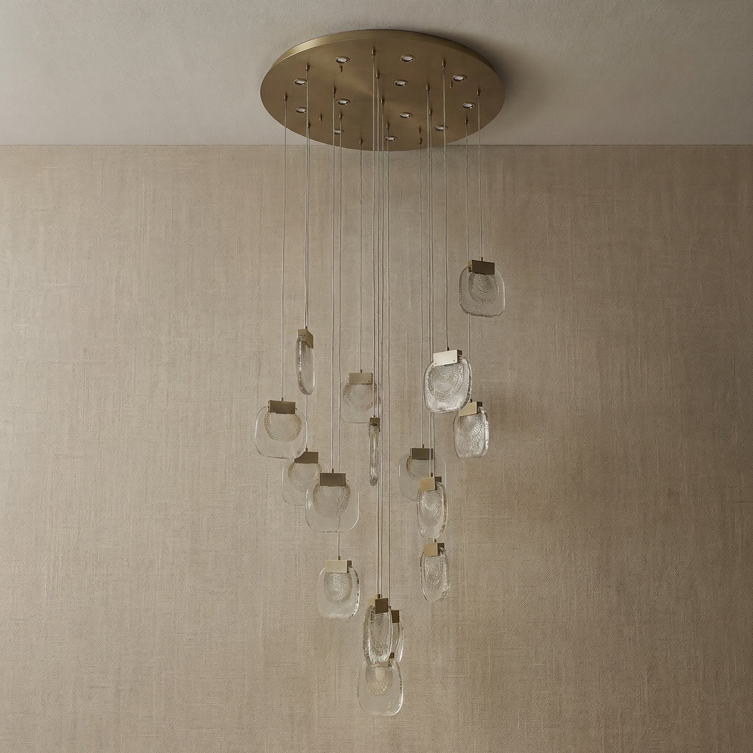 Yiosi Series Glass Pendant Light 47" - dark