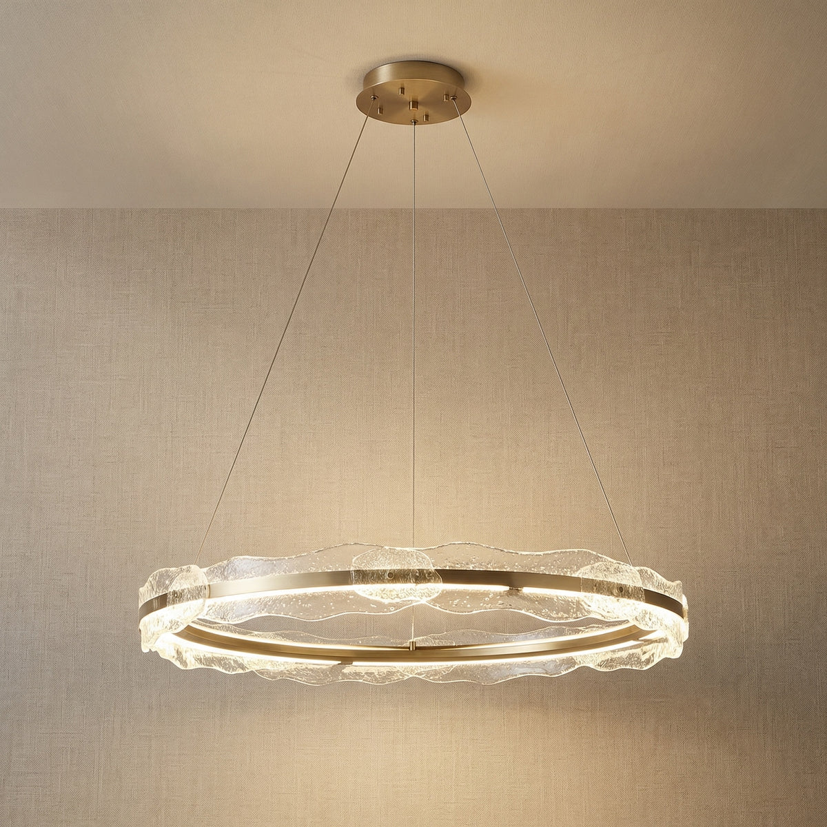 Yiosi Series Glass Pendant Light Style B - 39" (Dia 1000mm)