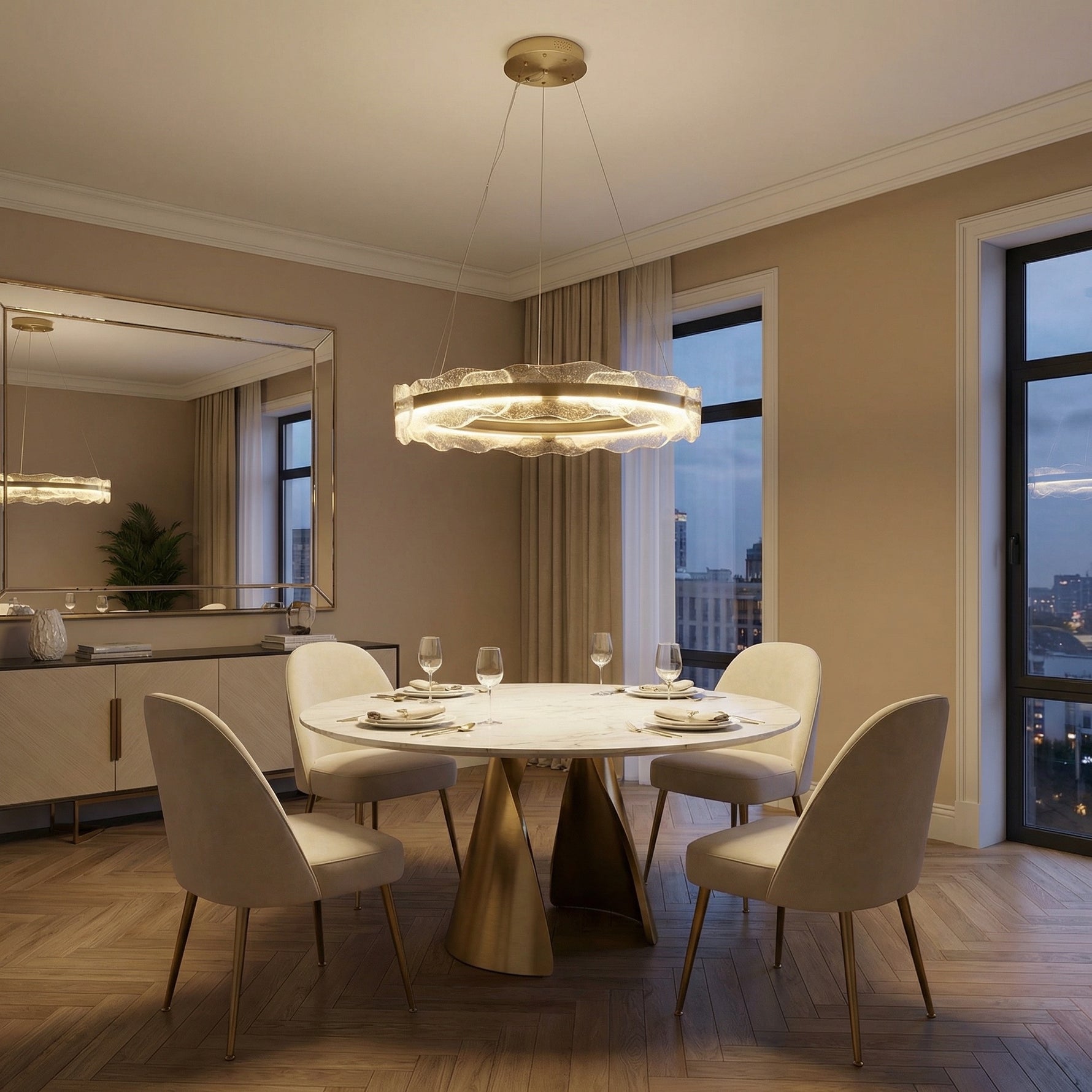 Yiosi Series Glass Pendant Light Style B - scene-1