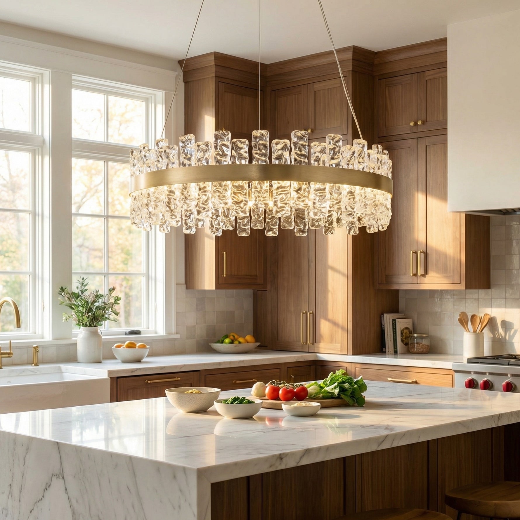 Yiosi Series Glass Pendant Light Style D - scene-2