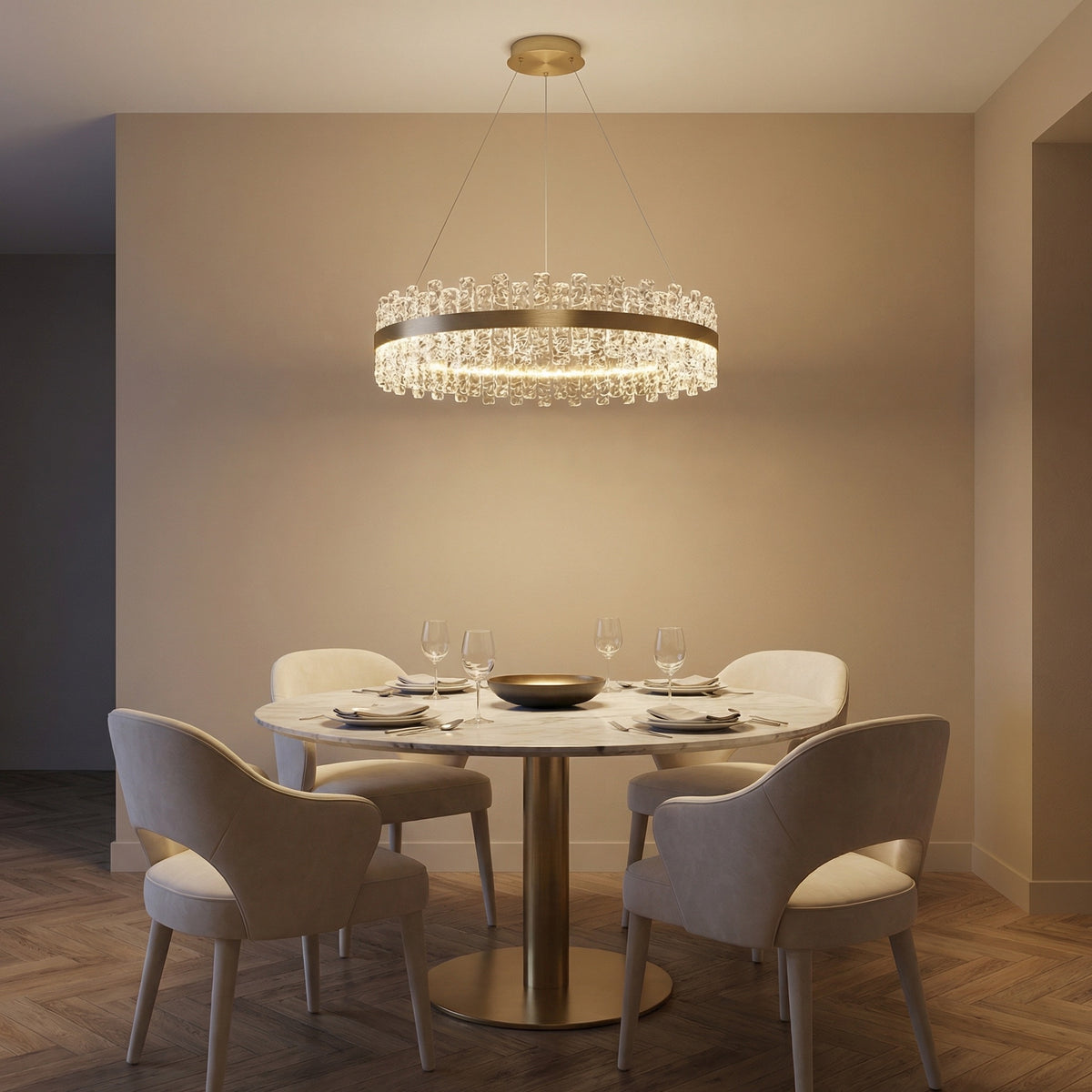 Yiosi Series Glass Pendant Light Style D - scene-1