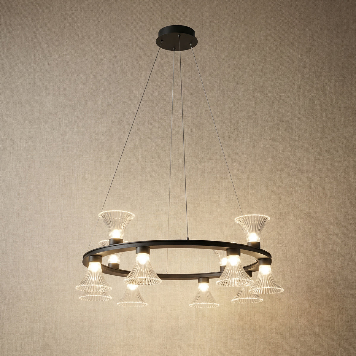 Yiosi Series Glass Pendant Light Style F - 33" (Dia 830mm)